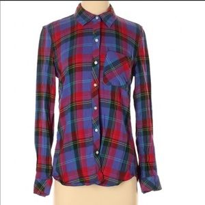 Gap | Red and Purple Plaid Button Down